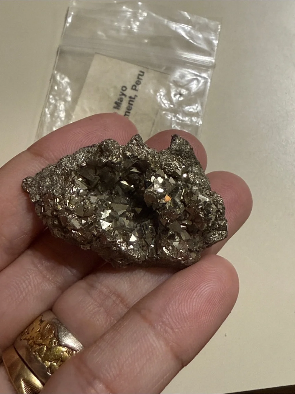 Pyrite Cluster Decorative Stone - Silver